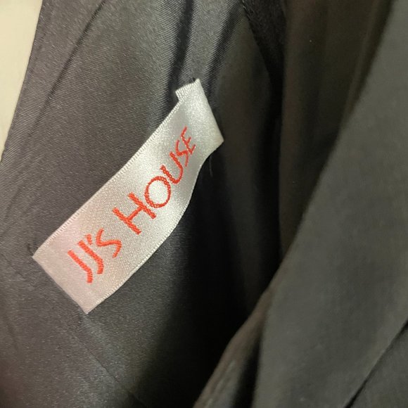 NWOT - JJ's House Chiffon One-shoulder Knee-length Black Dress Size 14 - Picture 7 of 8